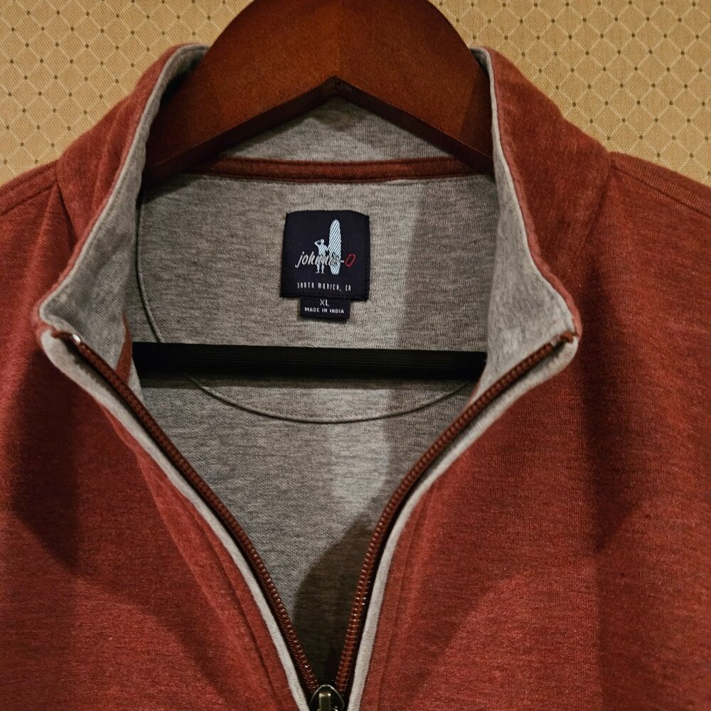Johnnie-O Quarter-Zip Pullover – Rust Red | Casual Comfort Essential